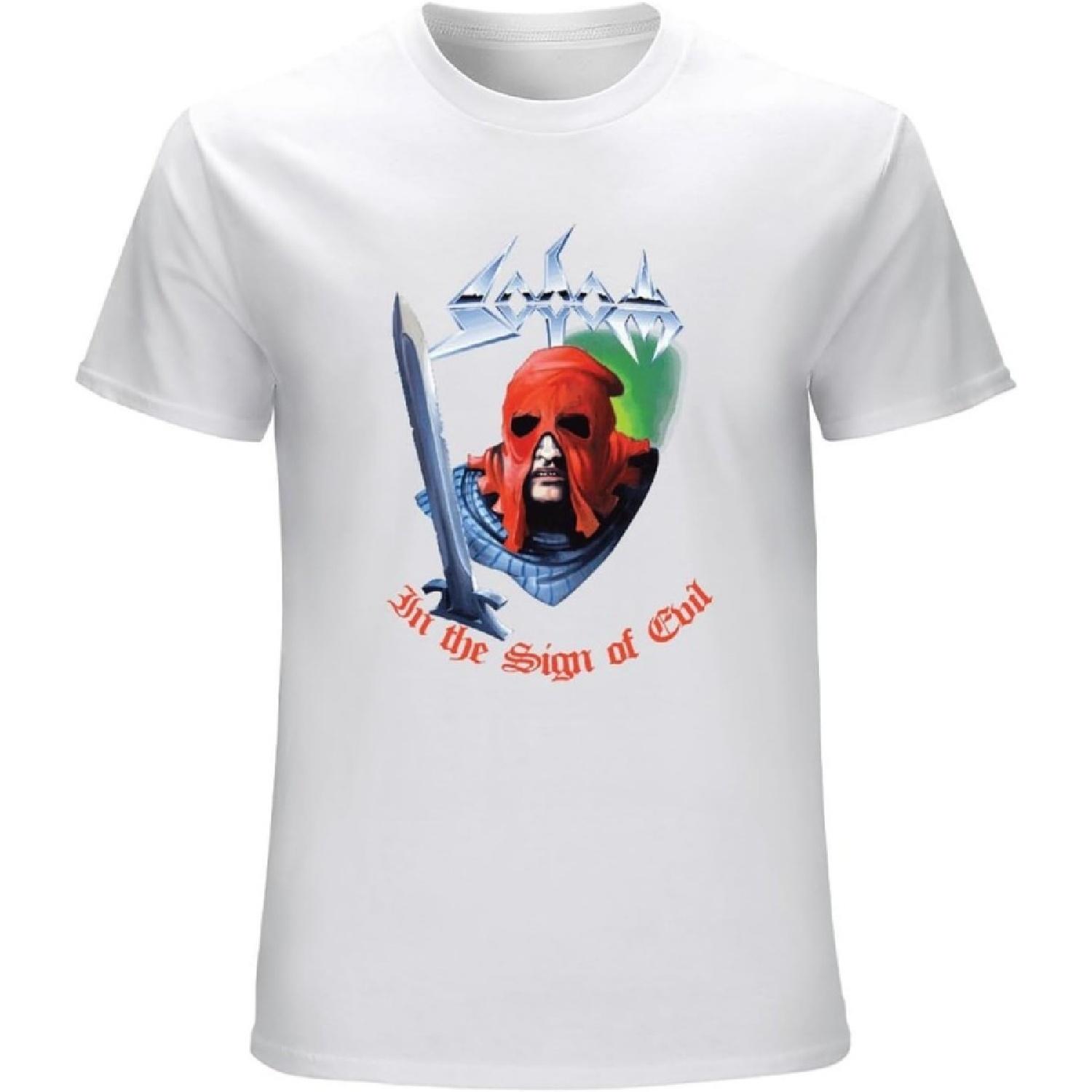 Men s Sodom Band in The Sign of Evil Thrash Metal T-Shirts White XXXXXL белый
