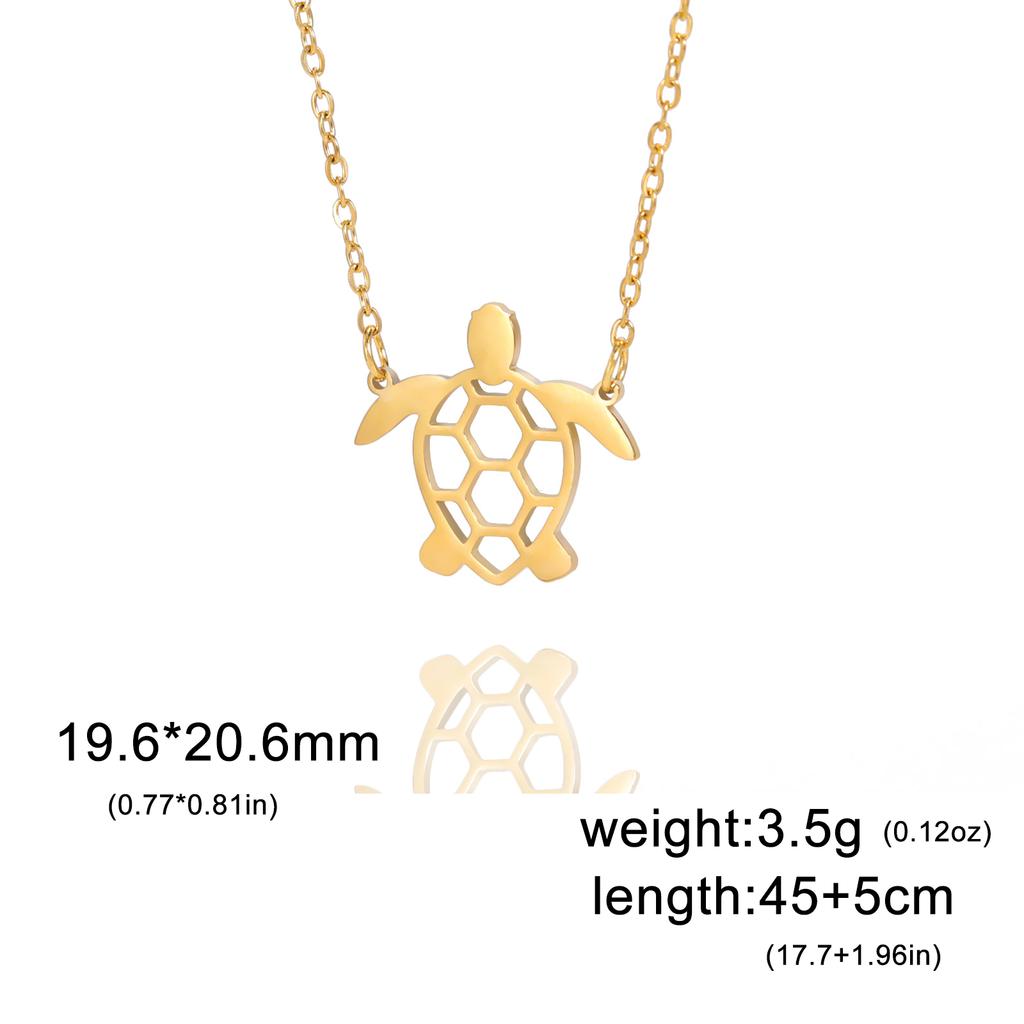 Cazador Animal Necklace for Men Women Stainless Steel Turtle Pendant Necklace Jewelry Gift Trend 2025 Birthday Gift Wholesale