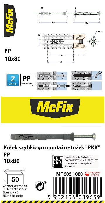 Quick Mounting Plug Pp Cone 10*80Mm - Mf-202-1080