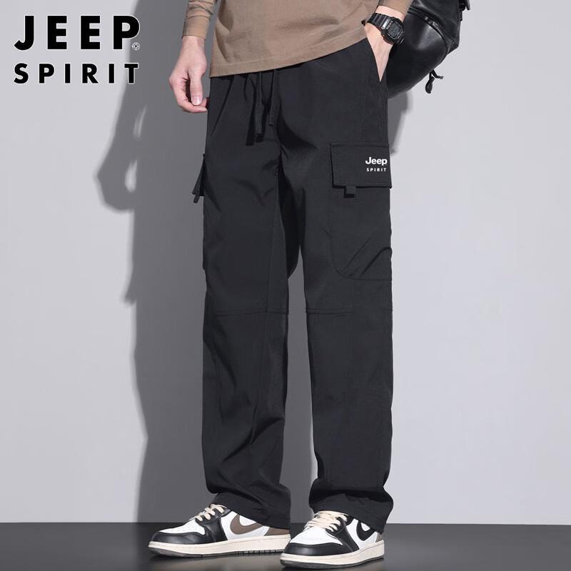 JEEP SPIRIT Men's Autumn/Winter Multi-Pocket Cargo Pants