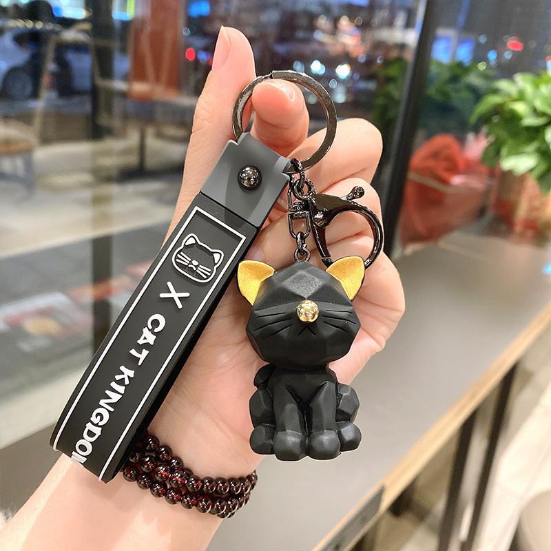Cartoon Cat Silicone Keychain Cute Gift For Kids And Friends In Various Colors