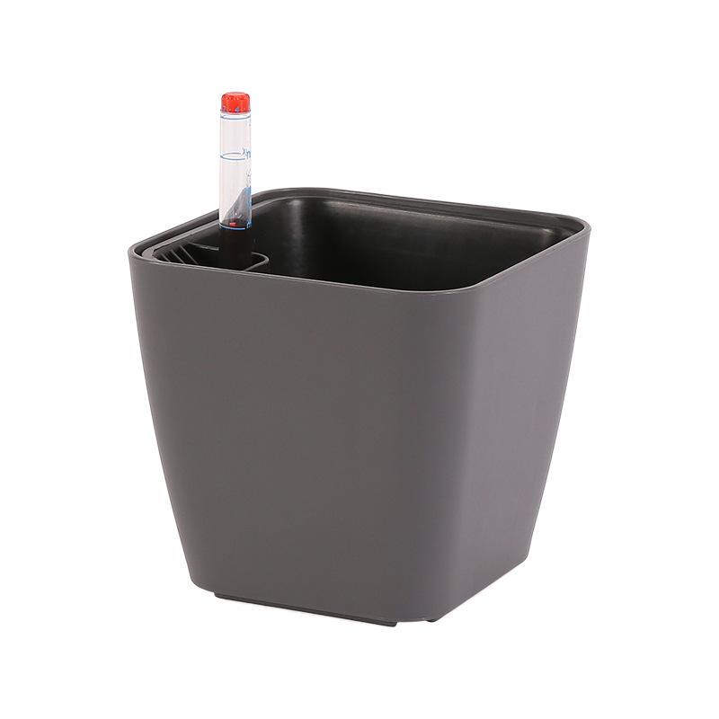 Mini Square Plastic Planter With Self Watering System For Succulents And Small Plants