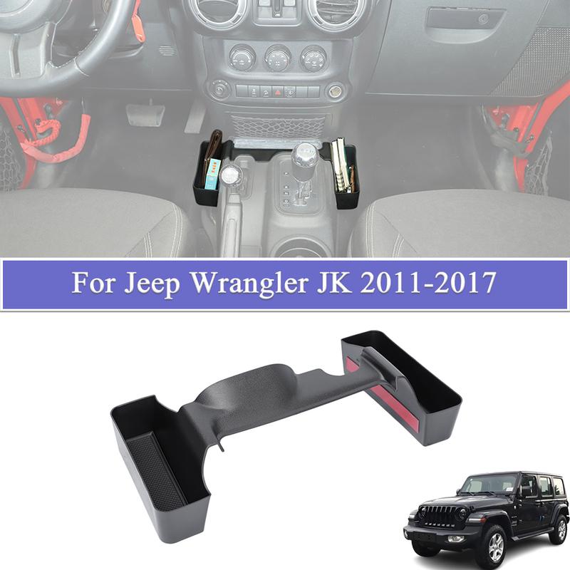 Gear Shift Side Organizer Tray for Jeep Wrangler JK Rubicon 2011-2017 Center Control Storage Tidying Car Interior Accessories