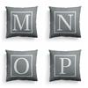 45x45cm Pillow Cover Letter Alphabet Printed Grey Pillowcase Decorative Pillows Cushion Cover Use For