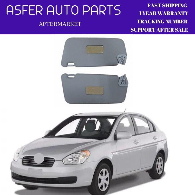 

Сонячний козирок для салону Hyundai Accent Era 2006-2012, лівий правий, 2 шт., сірий, дзеркало для макіяжу, оригінальний виробник 85220-1E020OR