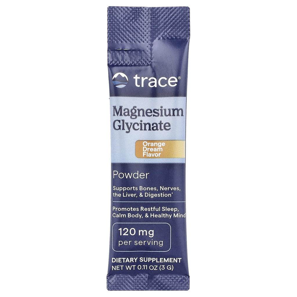 Trace, Glycine Magnesium Powder, OrangeDream, 30 Packets, 3g (0.11oz) Each