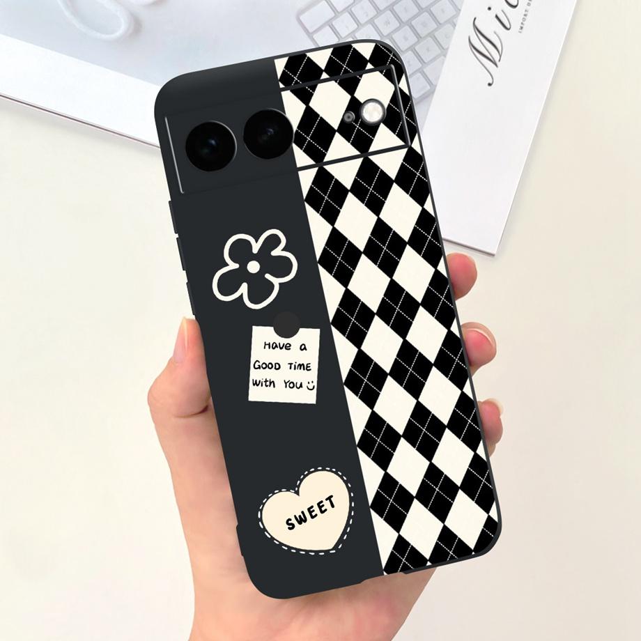 Für Google Pixel 7 Pro Hülle Weiche Silikon Handyhülle Für Pixel7 Google 7Pro Stoßfänger Niedliche Mode Cartoon Hülle Katze Mond Nacht Tasche