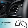 Real Hard Carbon Fiber Cover For Kia Stinger 2018      LHD Car trument AC Outlet Vent Frame Interior Trim