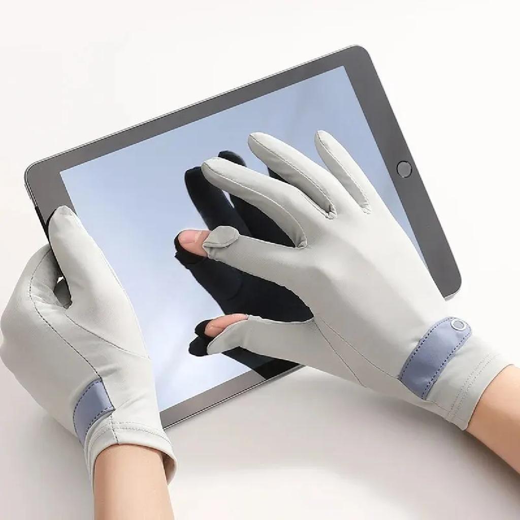 Uv Protective Gloves Female Driver Ice Silk Touch Screen Outdoor Non-Slip Bike Summer Thin Driving Riding