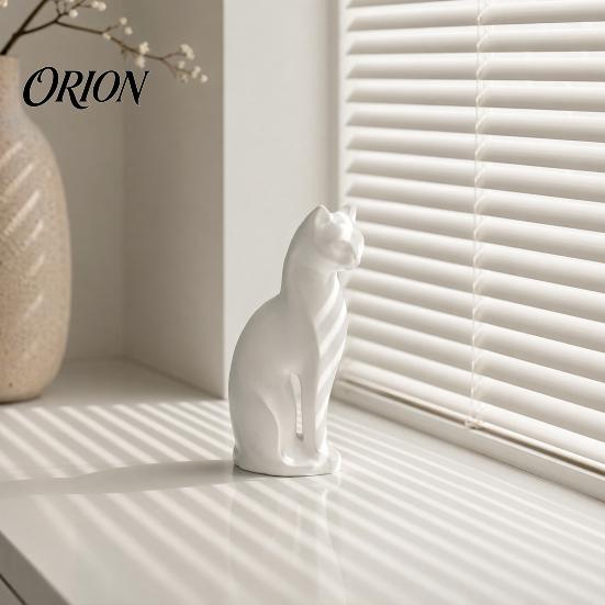 Regalo per Amanti dei Gatti Statuetta, Piccola Scultura Stampata 3D, Animale da Collezione Ornamento da Tavolo per Compleanno Decorazione per Scaffale di Casa, Pezzo d'Arte Versatile