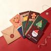 6Pcs Oil Painting Style Holiday Cards Sealing Stickers Postcard Gift Cards  Blessing
