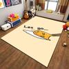 Cute Cartoon Egg Character Carpet with "Let Go" Text, Beige Style. Suitable for Use As an Anti-slip for Living Room Bedroom Sofas