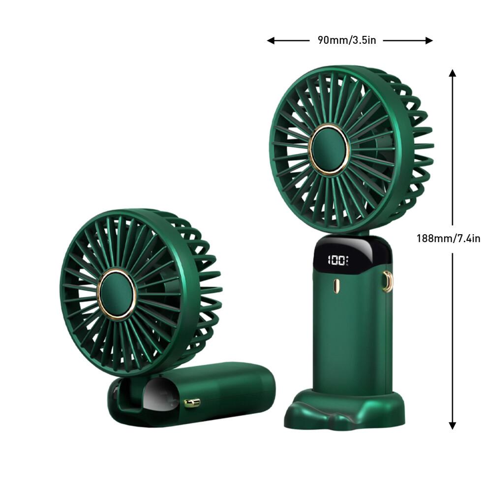 Mini tragbarer Handventilator 5 Geschwindigkeiten, 90° faltbar, wiederaufladbar, 190g