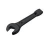Solid Steel Open Slugging Wrench Spanner Black Coated Repair Tool with Hit-End Tail for Equipment Service and Fastener Care