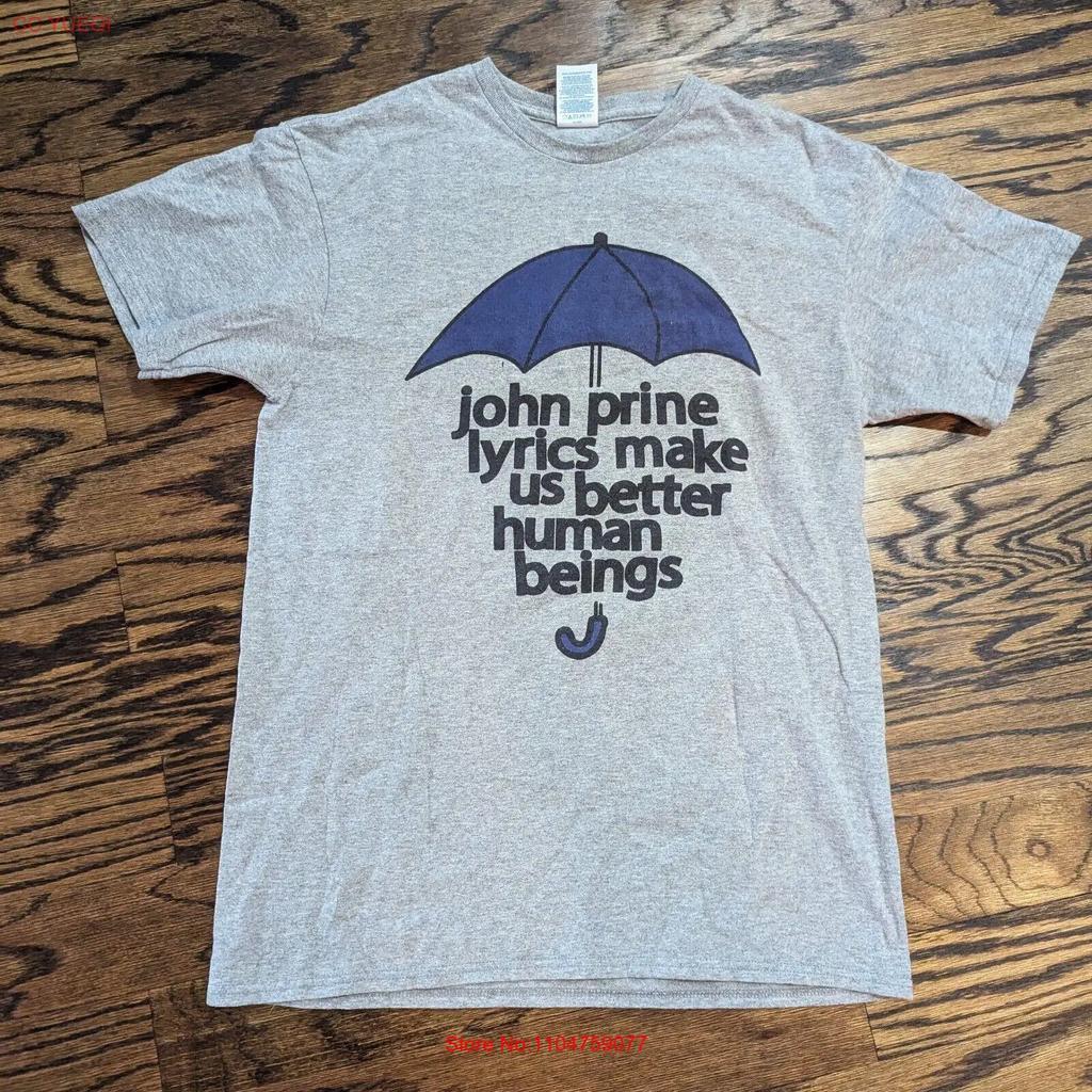 John Prine Lyrics T-SHIRT Medium Country Folk Sänger Songwriter 70er 80er vintage Gewaschen Atmungsaktiv Lässig Vielseitig street wear