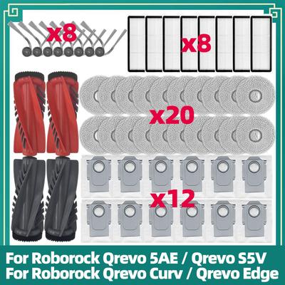 Fit For ( Roborock Qrevo 5AE / S5V / Curv / CurvC / Curv S5X 5A1 5XC / Edge / EdgeC / Edge S5A 5V1 ) Parts Brush Filter Mop Bag
