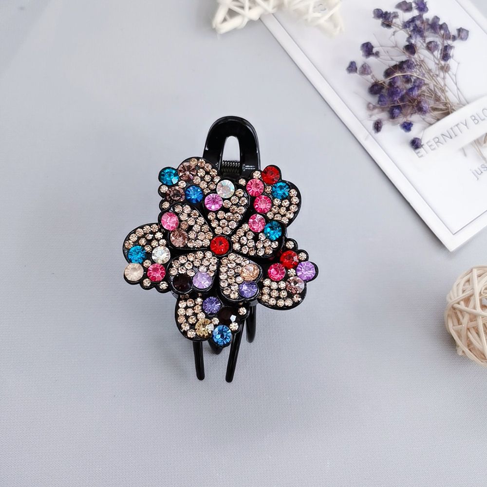 Flexible Butterfly&Flower shape Dovetail Rhinestone Hairpin Styling Tools Hair Clips Barrette