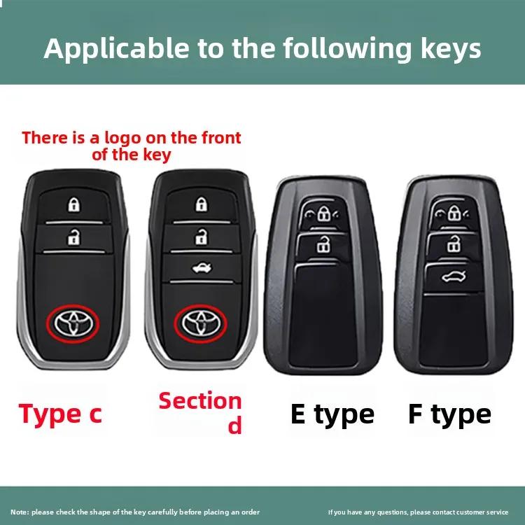 svagd6 Zinc Alloy Car Remote Key Case Cover for Toyota CHR Prado Prius Camry Corolla RAV4 - Durable Replacement Key Shell Accessory