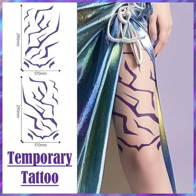 For Kpop Demon HUNTERIX Tattoo Stickers Sajaa Boys Dark Cosplay Body Tattoo Stickers Set Kid Birthday Party Gifts Cosplay Props