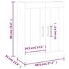 VidaXL Armoire murale gris béton 69,5x34x90 cm 828464