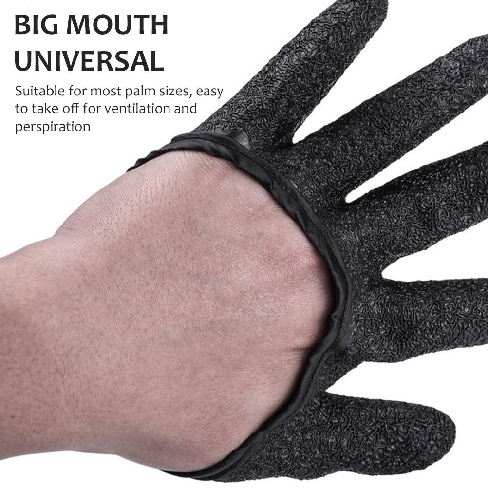 Fishing Catching Gloves Hand From Puncture Scrapes Waterproof Magnet Release Anti Slip Latex Gloves