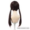 Peluca Twins Croissant Niebla de Melocotón - Peluca Lolita Japonesa Larga Recta para Mujer con Doble Cola de Caballo Negra y Rosa