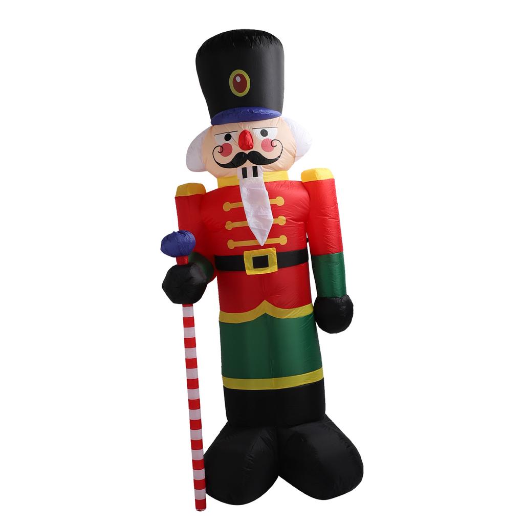 Inflatable Christmas Soldier 7.9ft Polyester Fiber Reusable Waterproof Blow Up Soldier for Outdoor