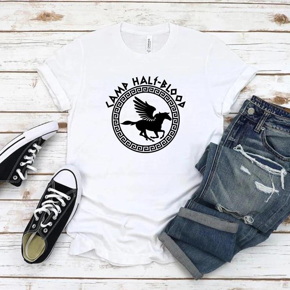 Bicheng Kamp Half Bloed T Shirts Fall Training Camp Spel Tshirt Halloween Magische Gift Percy Jackson Shirt Unisex T-shirts Harajuku Tees XXL wit