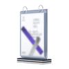 Clear PVC Menu Display Stand Sturdy Base Tabletop Loose-leaf Rack Pageable Folder  Retail Stores