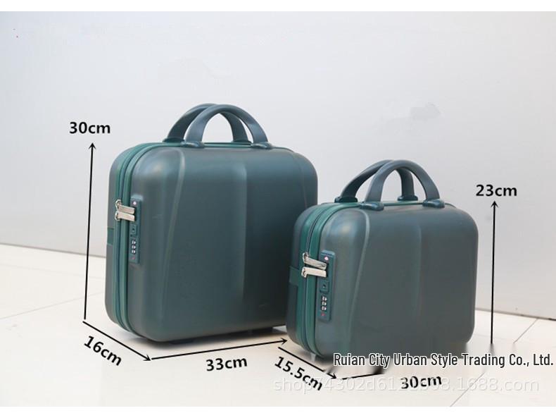 Compact 14" Carry-On & 16" Makeup Case with Lock – Ideal for Women Travelers