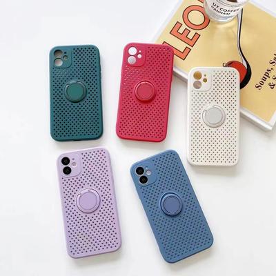 Applicabile a IPhone15 Supporto ad anello in rete traspirante Custodia per telefono cellulare Apple 14proMax Raffreddamento 13 Custodia protettiva anticaduta