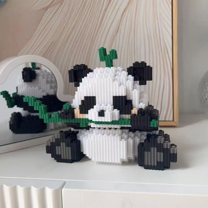 Non-Toxic 89-1023-Piece Cute Panda Building Block Set - Desktop Accessories - Advanced Color Scheme - Valentine'S Day Thanksgiving Halloween Christmas