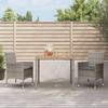 Vidaxl 3-Cz. Garden Furniture Set With Cushions, Grey Rattan Pe