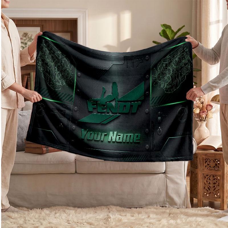 Coperta di Flanella Fendt, Testo Nome Personalizzato Morbida Coperta da Divano Decorazione per la Casa Regalo