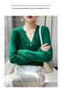 Elegant Merino Wool V-Neck Cardigan - Women's Lightweight Autumn Sweater