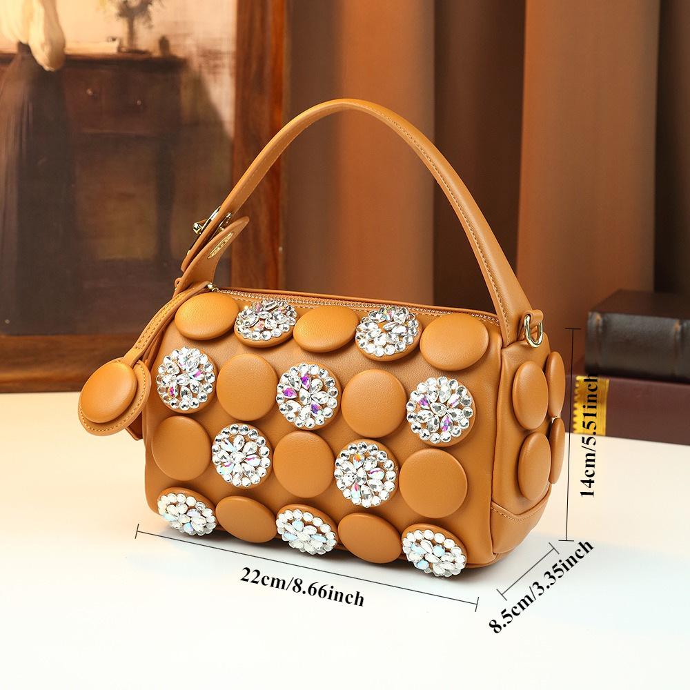 2026 Spring New Hot Diamond Cylinder Bucket Bag