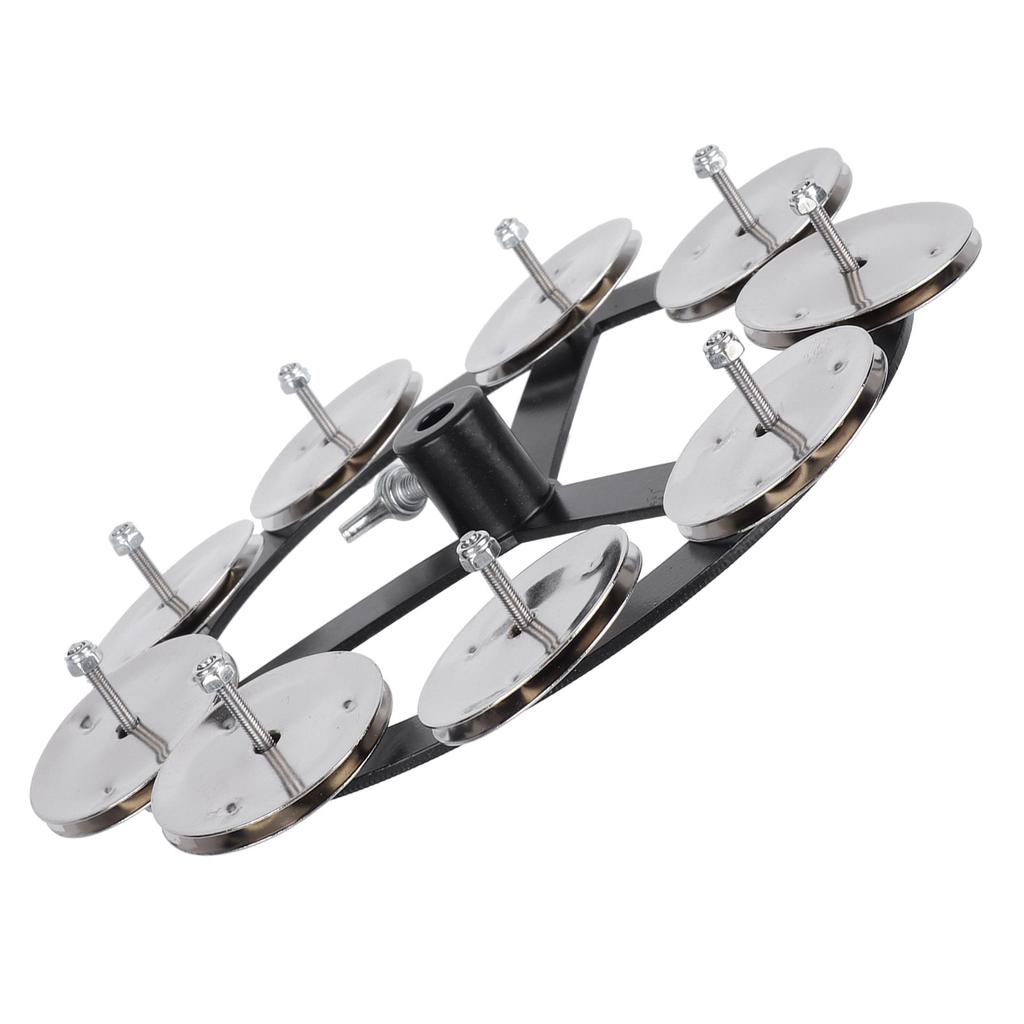 Trommelbecken Tamburin Schellen-Effekt Hi-Hat montierbar Perkussion Ching Ring Instrument Zubehör