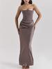 European-American Style 2026 Spring/Autumn Women's Strapless Sexy Backless Slim-fit Evening Gown Dress