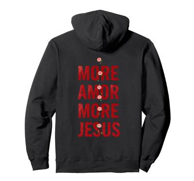 More Love More Jesus Love Faith Minimalist Christian Hoodie