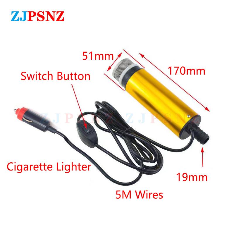 Electric Transfer Pump Diesel Sewage Water Oil Car Camping Fishing Submersible Transfer Pump Kit Pumping Electric Pump 12V  24V