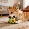 Dog Ball Chew Toy Squeaky Textured Chew Toy Fetch Ball Puppy Teething Toy for Small To Large Dogs Teeth Cleaning Anxiety Relief