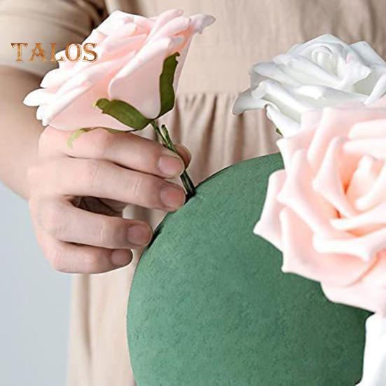 Blomsterskumblokker Grønn sfærisk blomst gjørme Blomsterplante Skumball for levende/kunstig blomsterdekorasjon bryllup vase dekorasjon