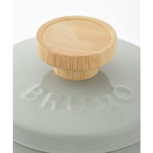 BRUNO Enamel Kettle, 1.6L, Induction Compatible, Direct Flame Compatible, Gas Compatible, Fuji Enamel Collaboration, Greige, Outdoor Use, BHK282-GRG