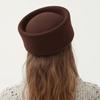 Winter Damen Hardtop Barett Hut Großbritannien Herbst Weiß Schwarz Wollfilz Pillbox Hut Retro Elegant Fedora Malerhut Damen Baretts