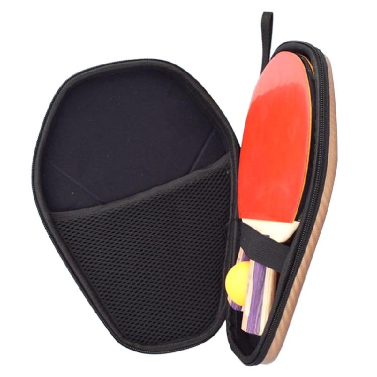 Pingpong Paddle Bag Table Tennis Racket Bag Hexagonal Zipper Handbag Easy Carry