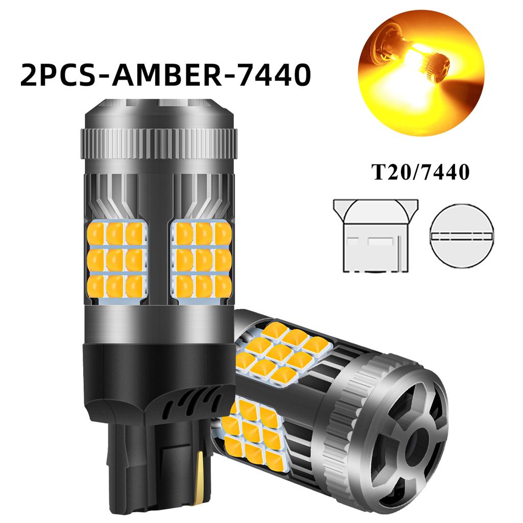 2pcs 1156 P21W 1157 Turn Signal Light 7440 T20 BAU15S DRL 7443 CANBUS LED Bulb with Fan Super Bright Car Reverse Brake Lights