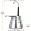 Tragbarer Edelstahl Moka Topf Italienischer Espresso DIY Röhren Kaffeekocher Outdoor Camping Kaffeeausrüstung Set