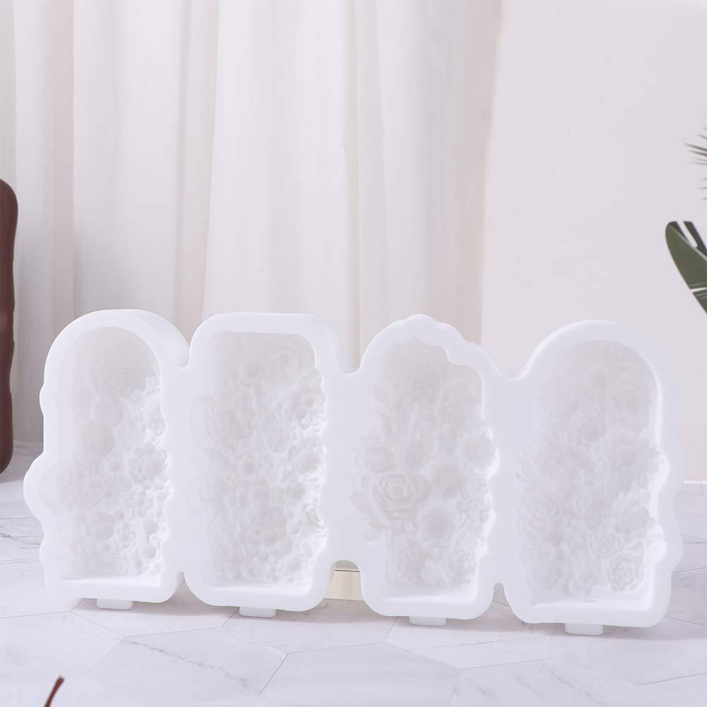 Food Grade Carved Flower Popsicle Mold Silicone Popsicles Maker Flower Ice Cream Molds for Home