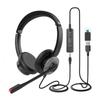 Best Selling USB On-Ear Wired Call Center Headset Private Mold External Microphone ENC Noise Canceling Telephone