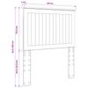 Headboard in White 80 cm Particleboard